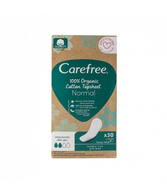 Care Free Panty Liners Organic Cotton 30's