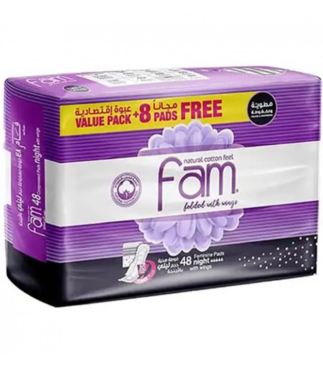 Fam Maxi Wings Night Female Diaper 48's