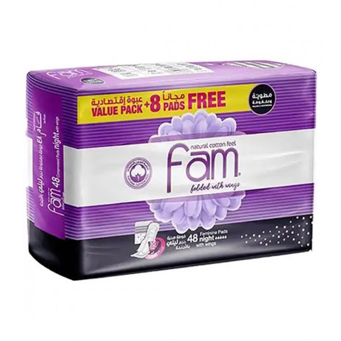 Fam Maxi Wings Night Female Diaper 48's