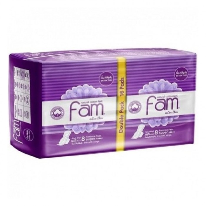 Fam Wings Extra Thin Super Female Diaper 16's