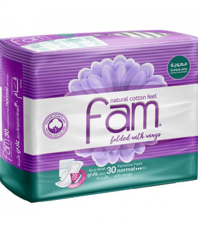 Fam Wings Fold Normal Female Diaper 30's