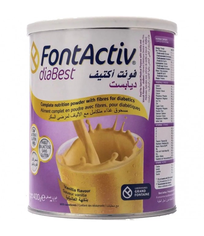 فونت أكتيف ديابيست بنكهة الفانيلا 400 غرام 