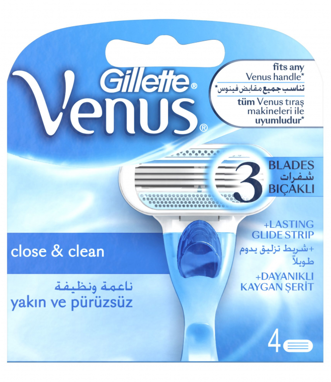 Gillette Venus Original Razor Blades For Women 4pieces