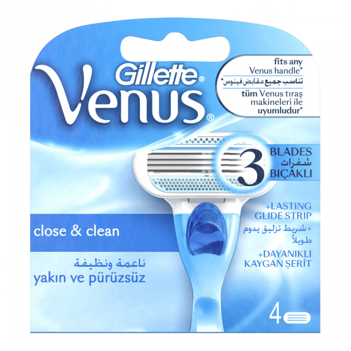 Gillette Venus Original Razor Blades For Women 4pieces