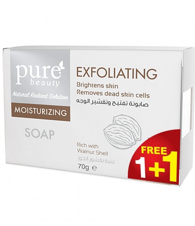 PURE BEAUTY SOAP EXFO.70GM 1+1