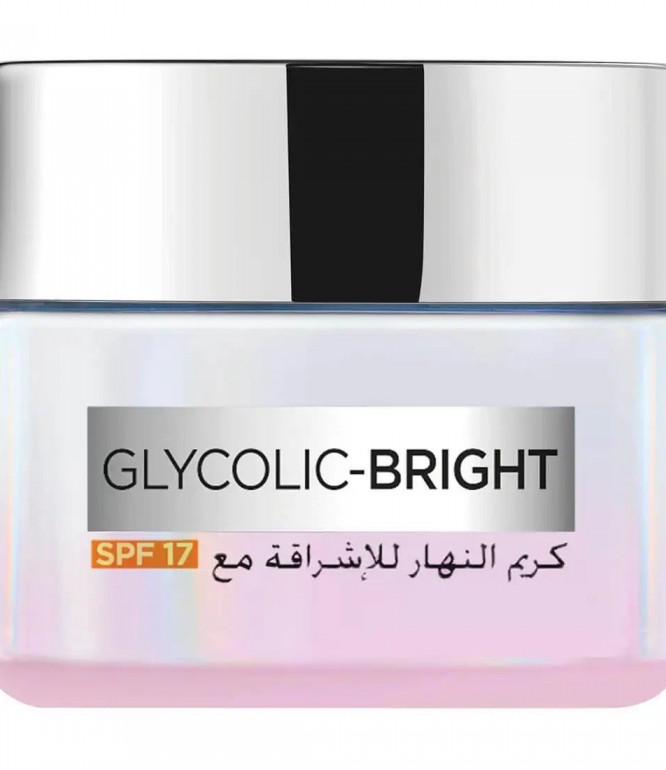 لوريال باريس غلايكوليك برايت كريم نهاري مضيء بمعامل حماية 17 - 50 مل