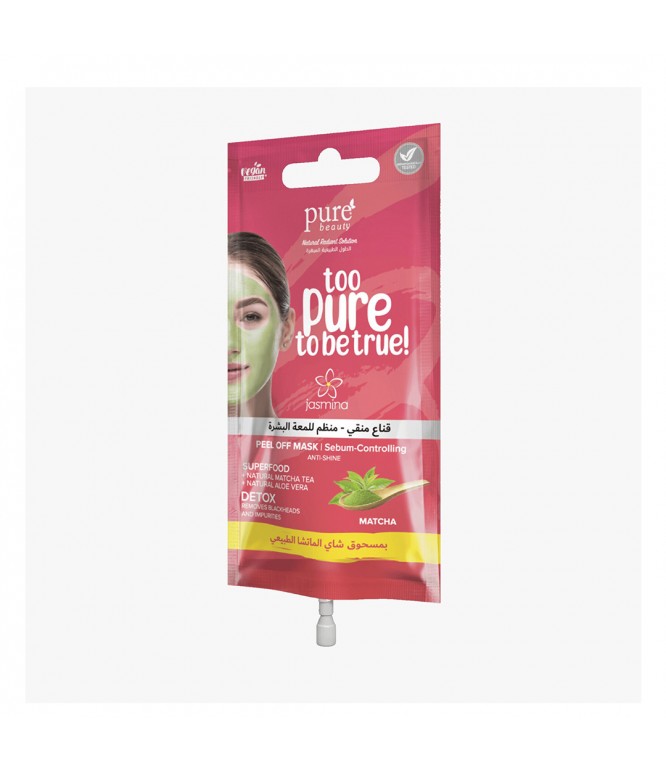 Jasmina Peel-Off Mask with Matcha Tea, Purifying and Mattifying 15ML