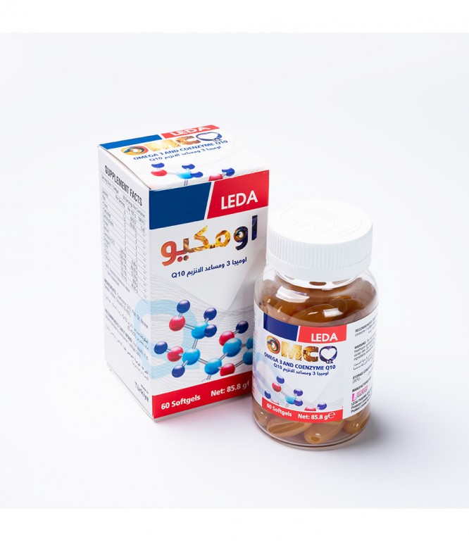 LEDA OMCO – Omega-3 with Coenzyme Q10 – 60 Softgels