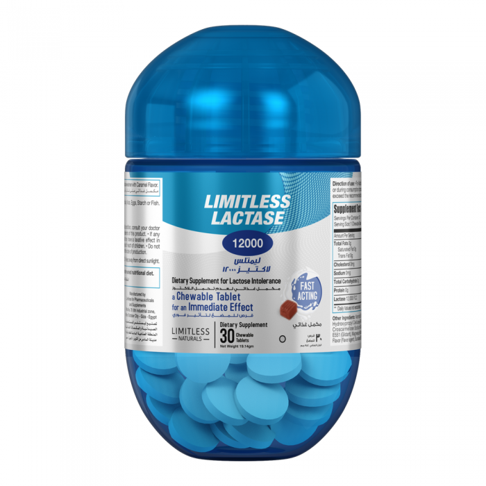 Limitless Lactase Caramel 30 Chewable Tablets