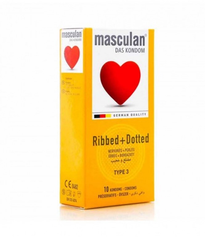 Masculan Condom Ribbed & Dotted10 PCS