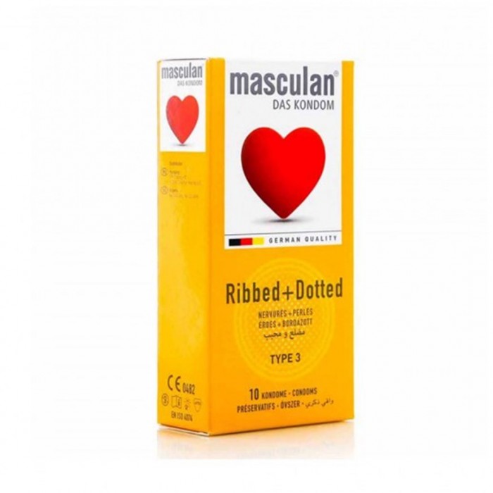 Masculan Condom Ribbed & Dotted10 PCS
