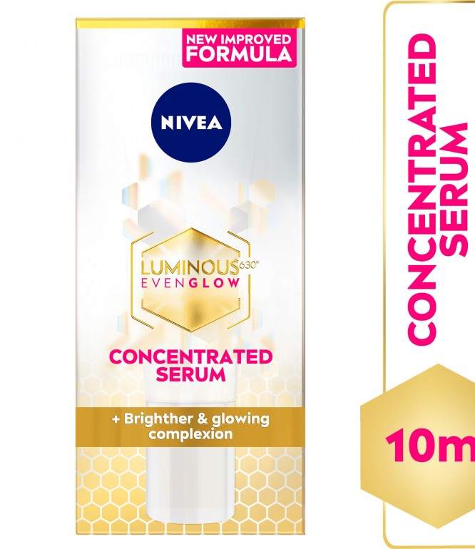 NIVEA LUMINOUS 630 EVEN GLOW Anti Dark Spot Concentrated Face Serum, 10ml