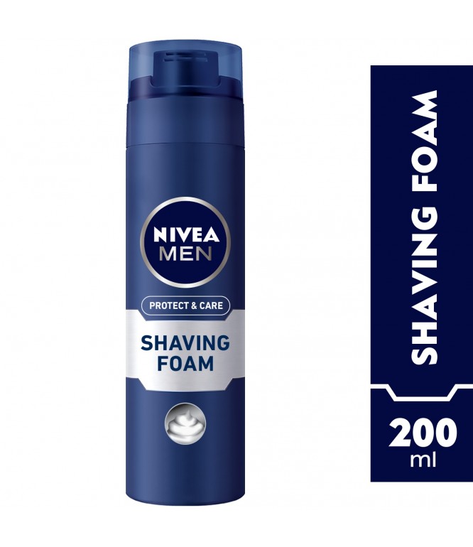 NIVEA MEN Shaving Foam, Protect & Care Aloe Vera, 200ml