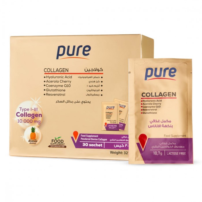 Pure Collagen Supplement - 30 Sachets, 10,000 mg