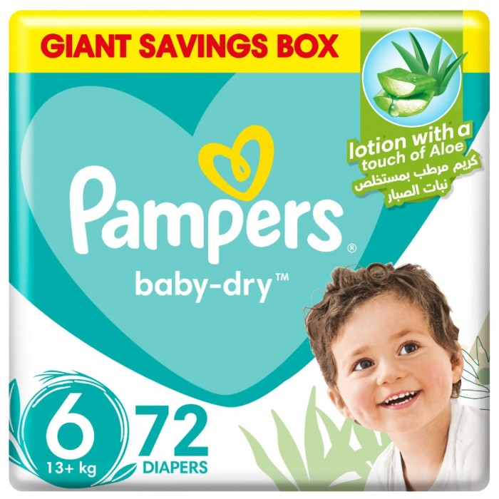 Pampers Baby Diapers Size 6 - 72 Diapers
