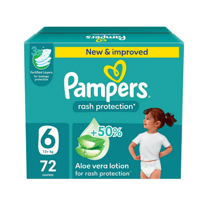 Pampers Baby Diapers Size 6 - 72 Diapers