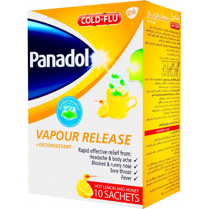 Panadol Cold & Flu Vapor Release 10 Sachets
