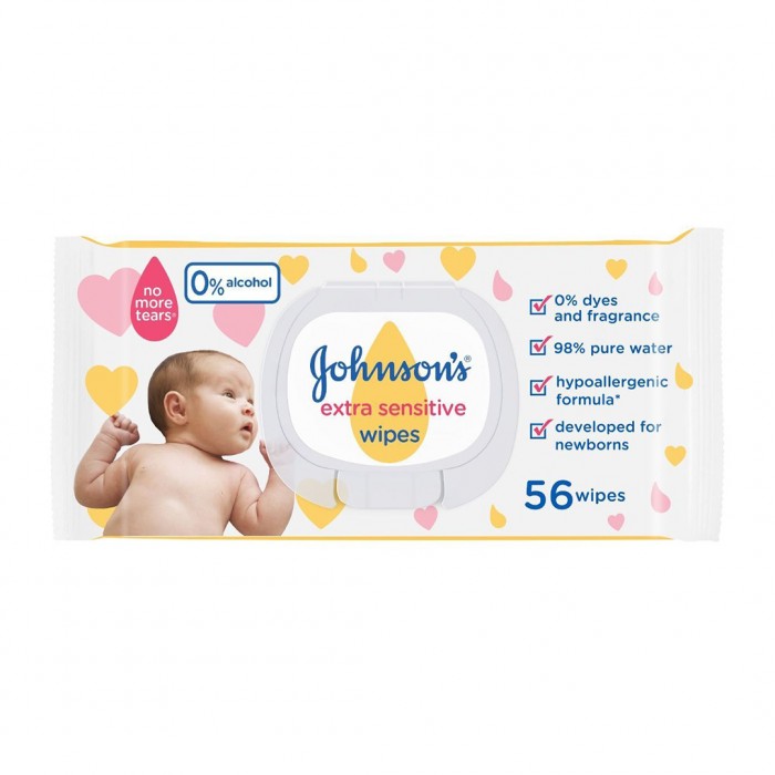 Johnson Baby Wipes Extra Sensitive 56 pcs
