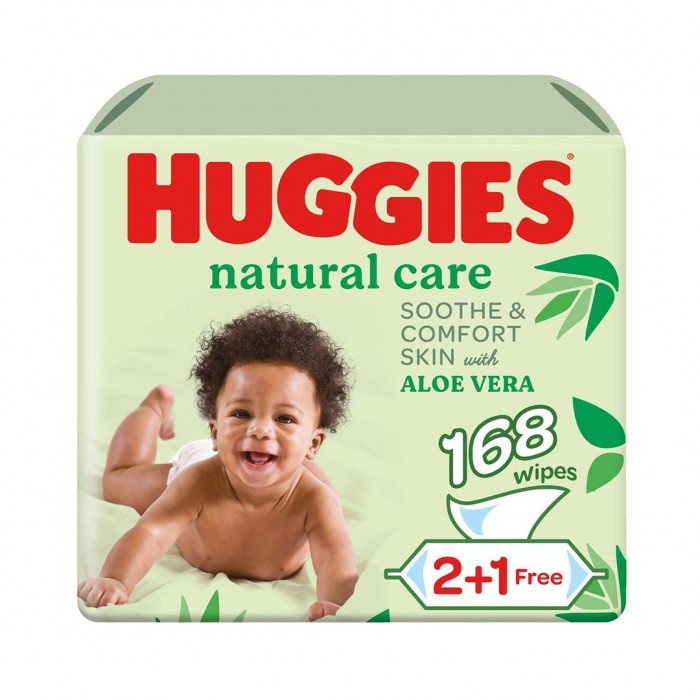 Huggies Baby Wipes Natural Care 2+1 Free - 1 Kit