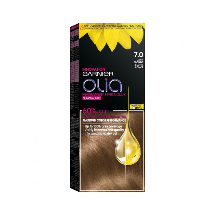 Garnier Olia Hair Color Ammonia Free 7.0 Dark Blond Color 