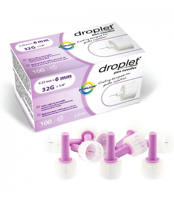 Droplet Pen Needle 32G 6 mm 100 Pcs 