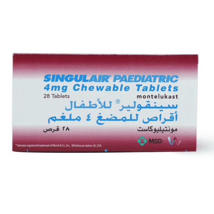 Singulair 4 mg Chewable Tablets 28'S