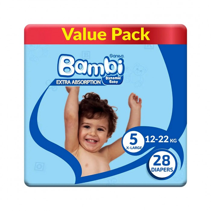Bambi Size (5) Mid Pack 28Diapers