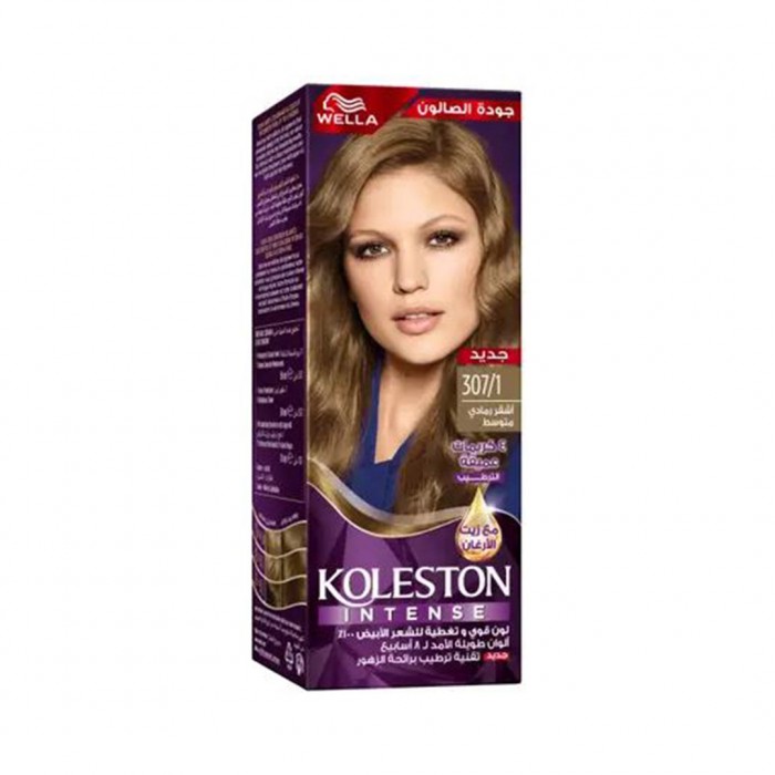 Koleston Hair Color Cream 307/1 Ash Med Blonde