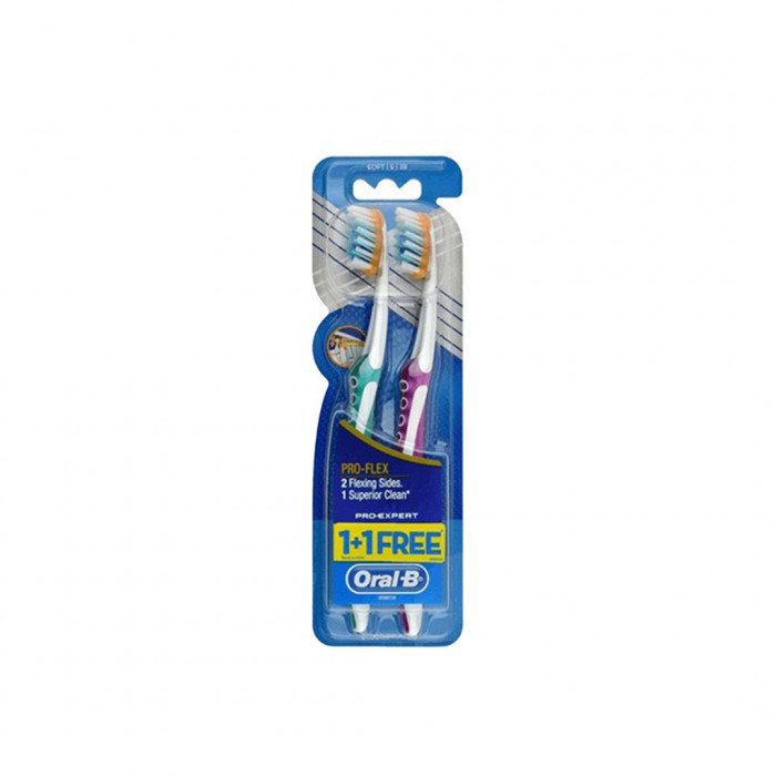 Oral B Toothbrush Clinical Pro-flex 38 Soft 1+1