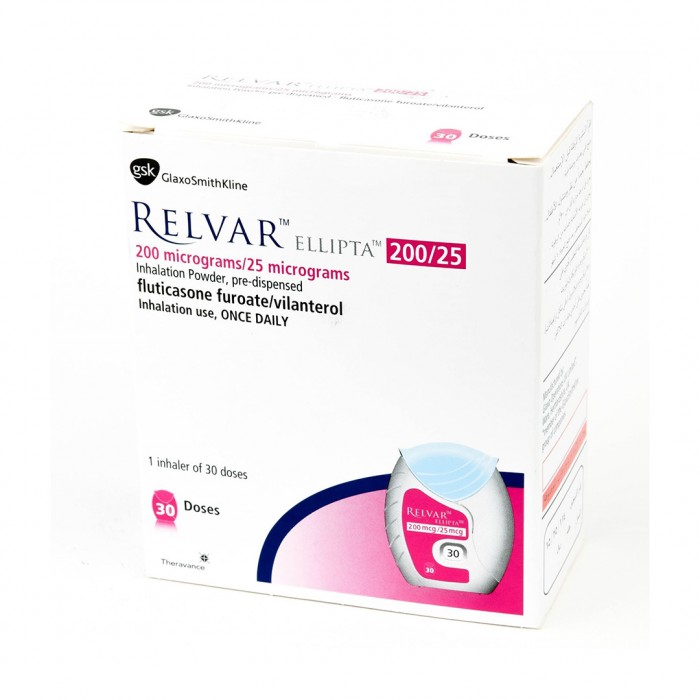 RELVAR ELLIPTA 200/25MCG INH.