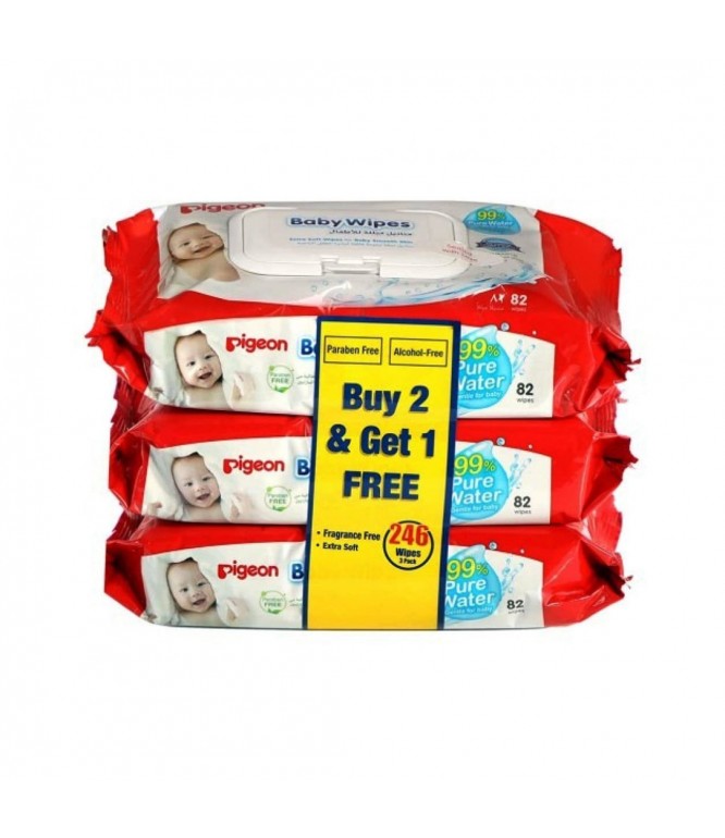 PIGEON BABY WIPES 2+1 FREE 80'S