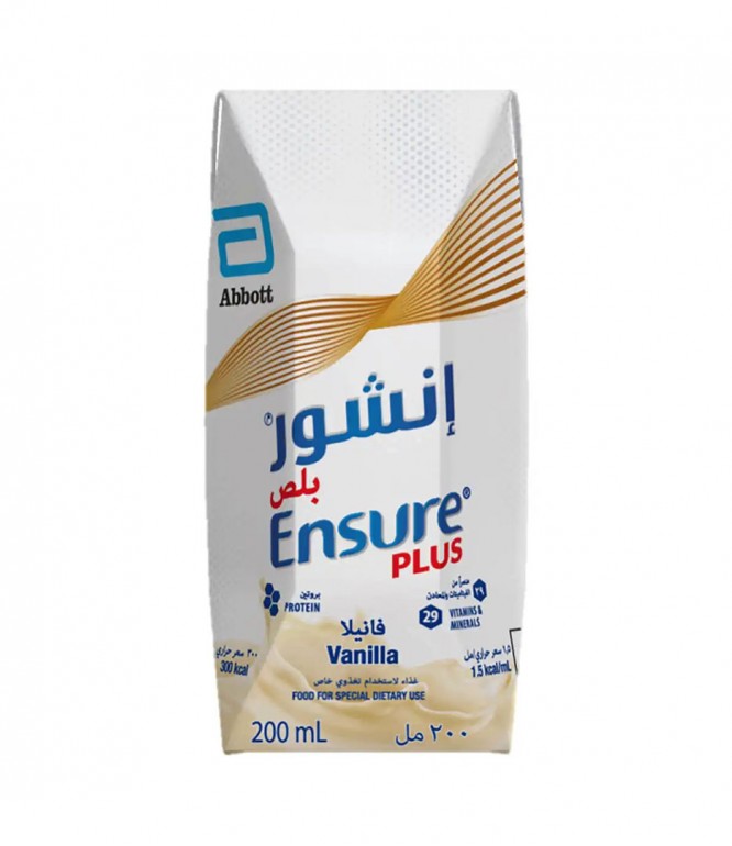 Ensure Plus Liquid Milk Vanilla, 200 ml