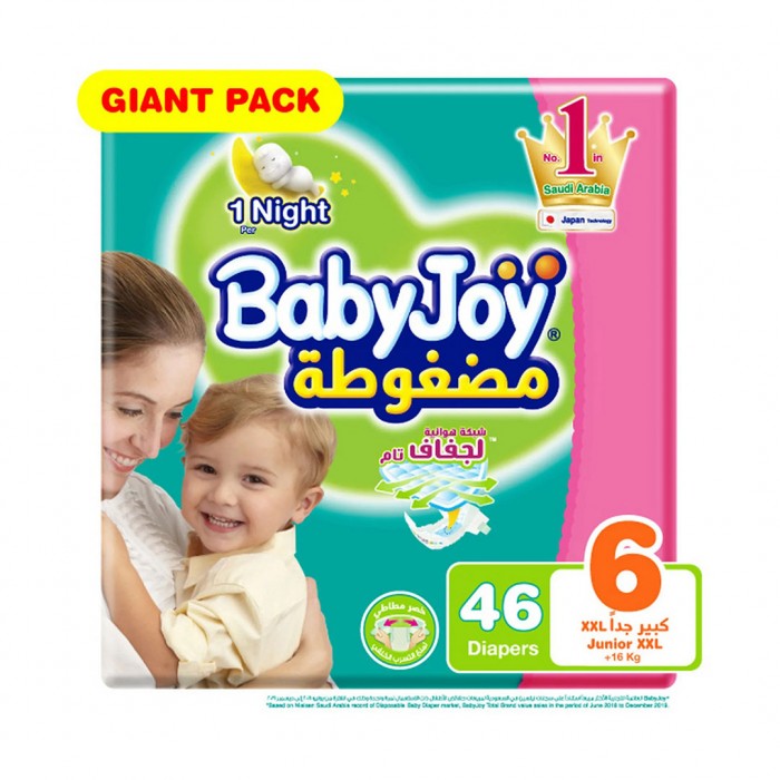 Baby Joy Size (6) Giant Pack 46 Diapers