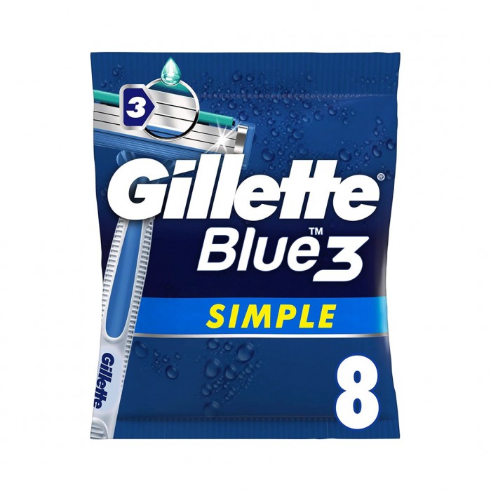 Gillete Blue 3 Simple Razor 8's