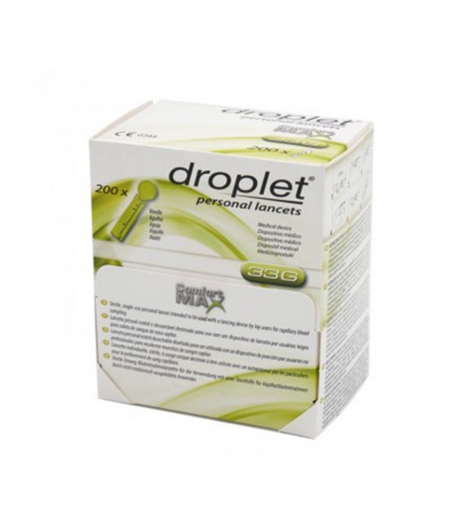 Droplet Lancet 33G 0.2 MM 200 Pcs 