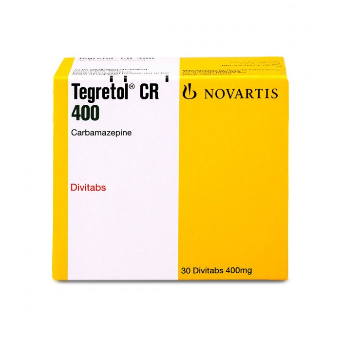 TEGRETOL CR 400MG TAB 30'S