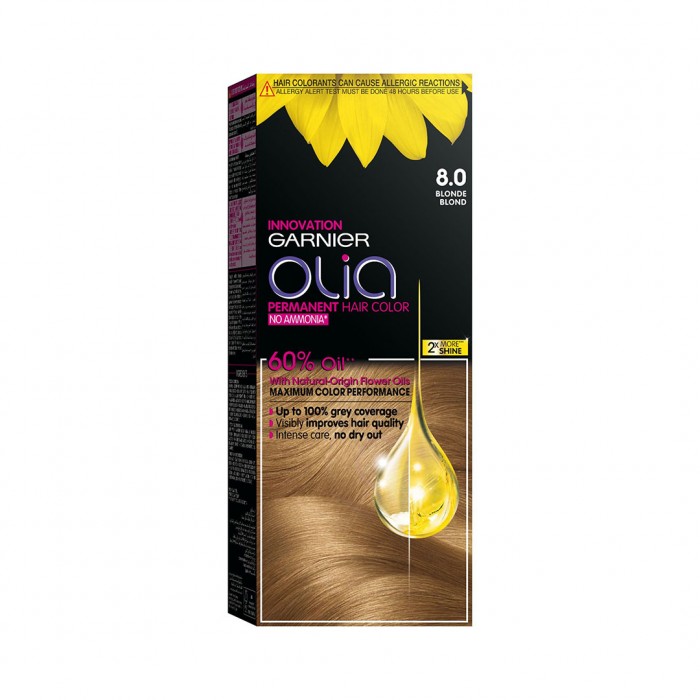Garnier Olia Hair Color Ammonia Free 8.0 Blond Color