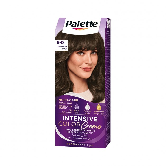 Palette Intensive Color Creme Hair Color 5-0 Light Brown