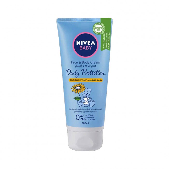 Nivea Baby Face & Body Cream Daily Protection - Calendula Extract - 100 Ml