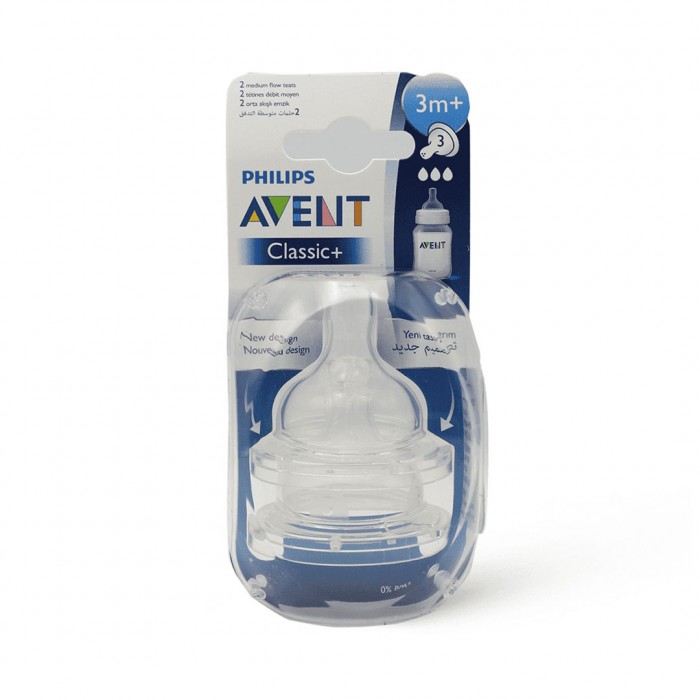 Avent Nipple Classic Plus 3 holes - 3 Month Plus