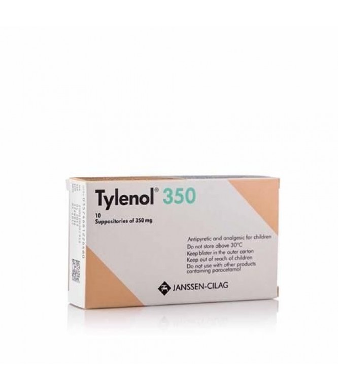 تايلينول 350 مجم تحاميل 10 حبة