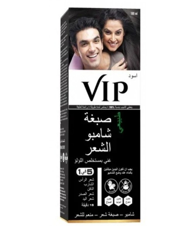 في  آي  بي  شامبو وصبغة طبيعية  للشعر بخلاصة اللؤلؤ  لون أسود  - 180 مل  