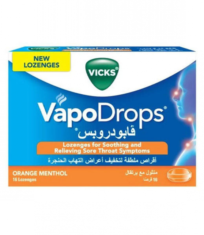 Vicks Vapodrops Orange Lozenges 16Pieces