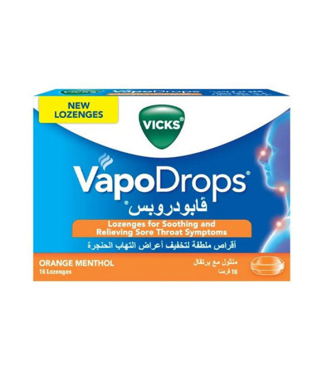 Vicks Vapodrops Orange Lozenges 16Pieces