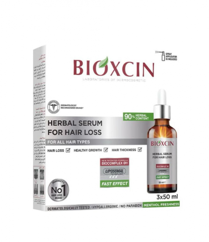 Bioxcin Herbal Serum for Hair Loss 3×50 ml