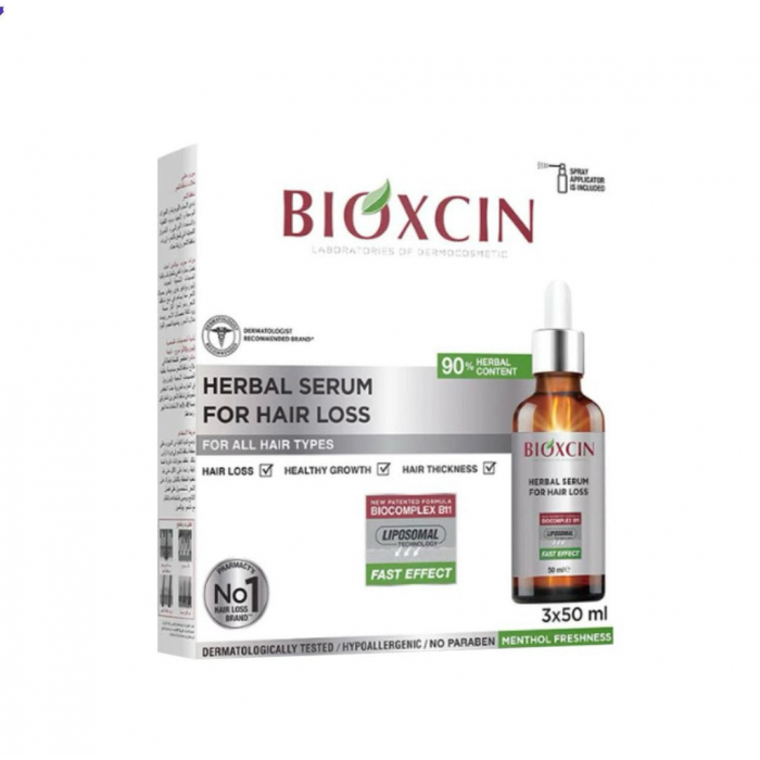 Bioxcin Herbal Serum for Hair Loss 3×50 ml