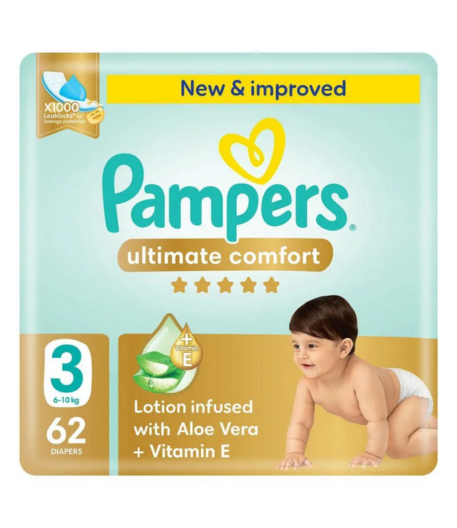 Pampers Premium Care Diapers Size-3 - 62's