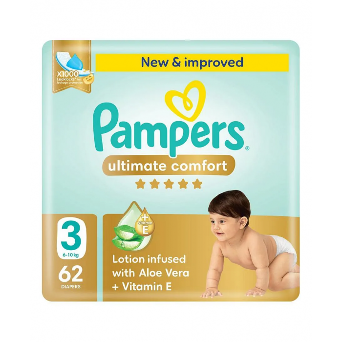 Pampers Premium Care Diapers Size-3 - 62's