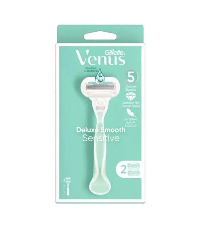 Gillette Venus Deluxe Smooth Sensitive 1 Razor 2 Blades