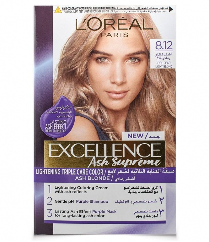 L'Oreal Excellence Hair Dye 8.12 Ash Supreme 1Piece